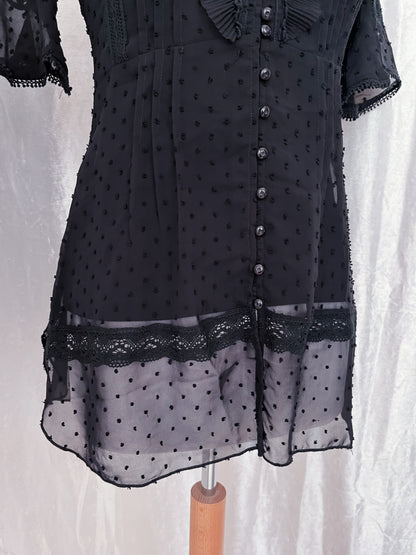Lucy Paris Gothic lolita style mesh shirt with tank top 🎀