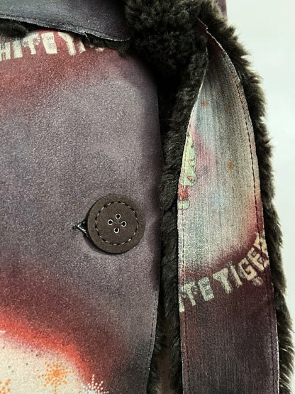 CUSTO BARCELONA faux fur coat with circus design
