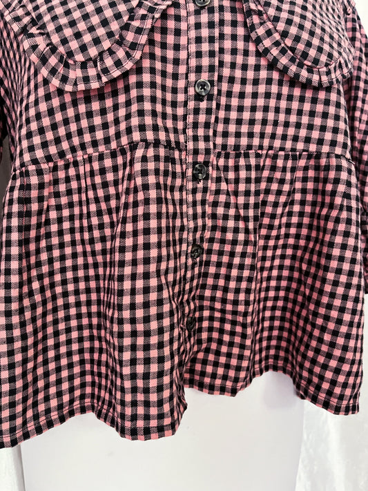 Miss Selfridge picnic coquette checked shirt 🧺