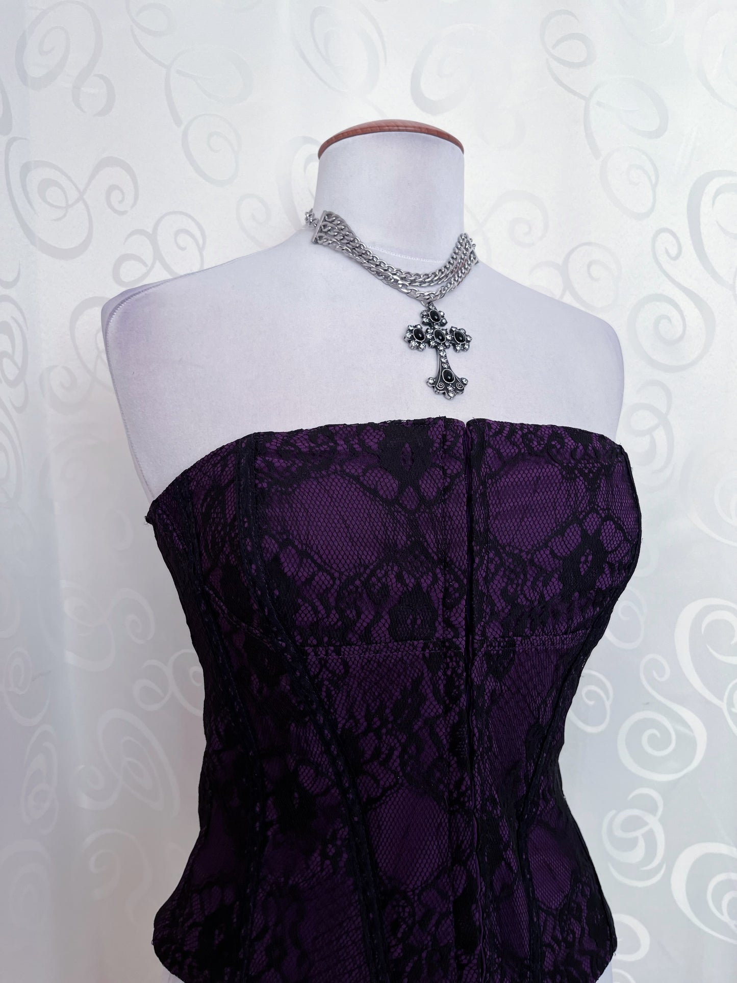 Whimsygoth lacey purple corset 💜