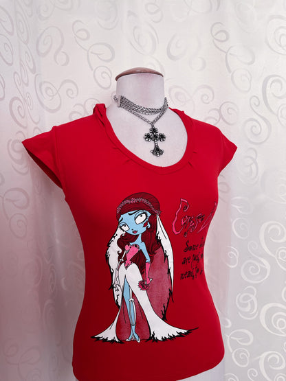 Corpse Bride printed hooded Tee 🌀💀👰🏽‍♀️