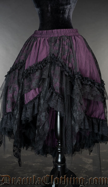 Dracula Clothing Purple Ruffle Skirt 🦇