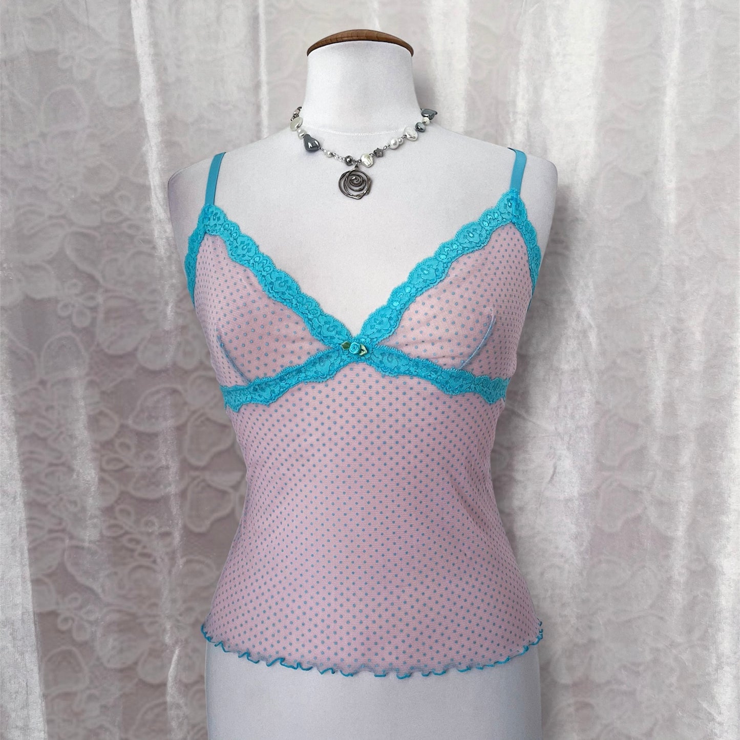 Cutest coquette see-through cami top 🦋🎀