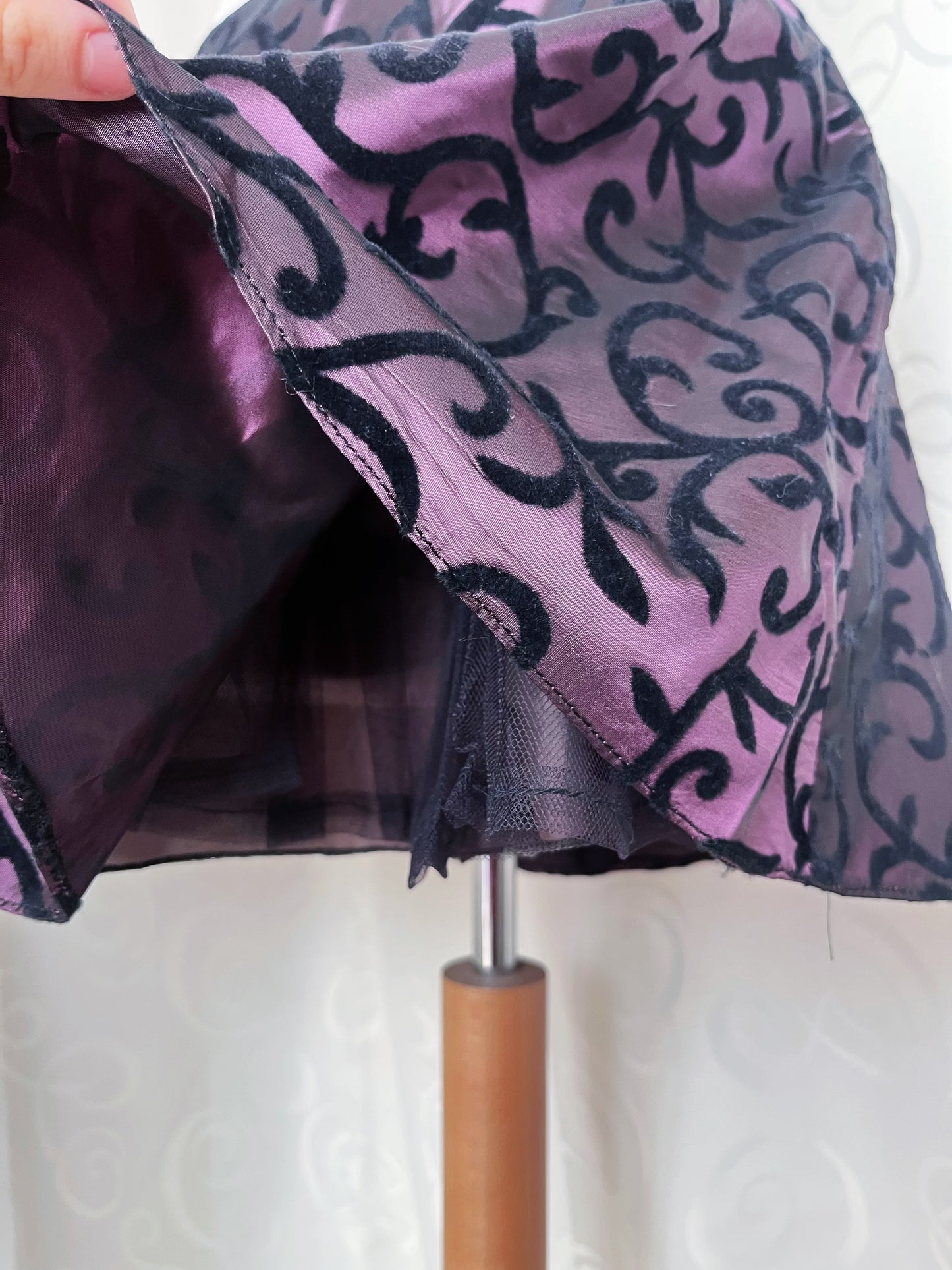 Whimsygoth purple skirt with embossed spiral details 🌀💜