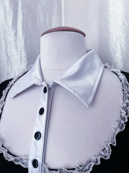 Modern, gothic lolita dress with cut-out chest detail 🗝️