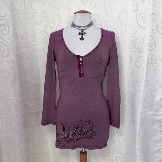 00’s Twee striped tunic top 🎀