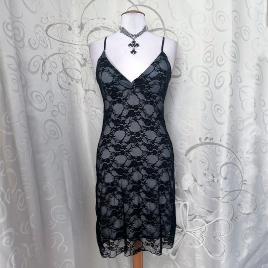 00’s deadstock dark fairy lace dress 🌀🦇