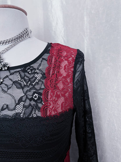 Morgan De Toi witchy lace & wool dress 🖤🌹