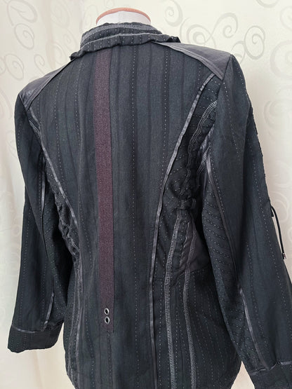 00’s Gothic patchwork zip-up jacket 🕸️🦇