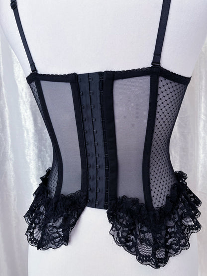 Gothic lace corset top 🖤🌑