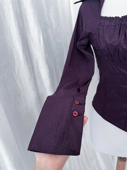 Gothic/Whimsy victorian style purple striped shirt 💜🔮