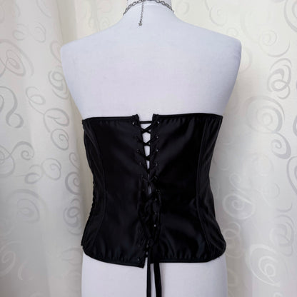 Whimsygoth/Gothic lace-up corset 🗝️🦇