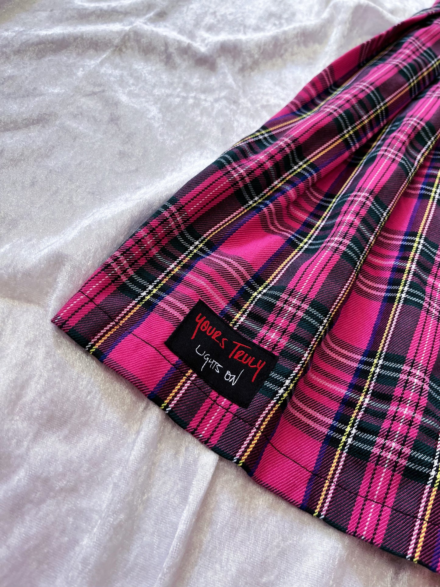 Alt plaid pleated skorts with belt buckle detail 💞