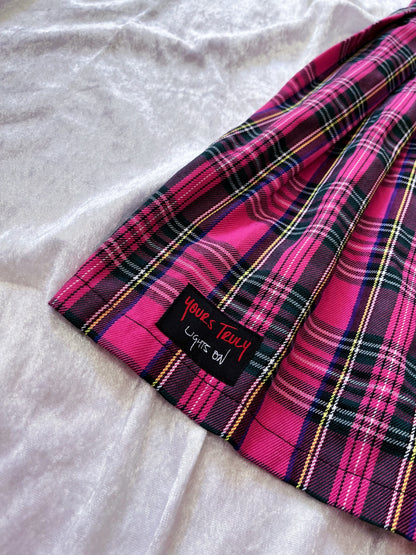Alt plaid pleated skorts with belt buckle detail 💞