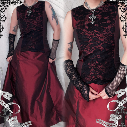 00’s gothic vampire burgundy dress ❤️🏰