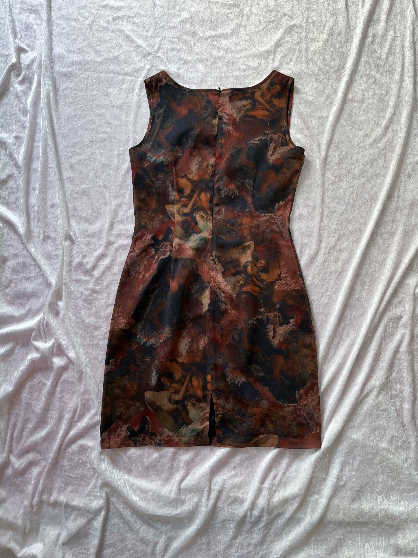 Rare NICOWA Renaissance painting mesh dress