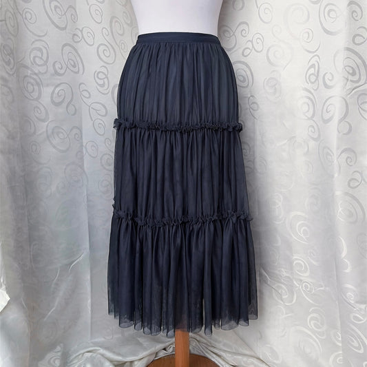 Whimsygoth grey tulle/mesh skirt 🌀🦇