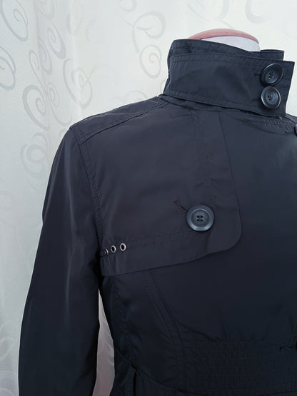 Alt/Gothic Clockhouse black trench coat 🦇🕷️