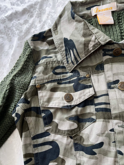 Military knit jacket