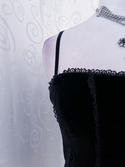 00’s Gothic velvet corset 🕸️🕷️