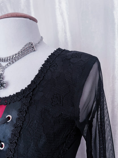 ♱Gothic vampire corset style top♱