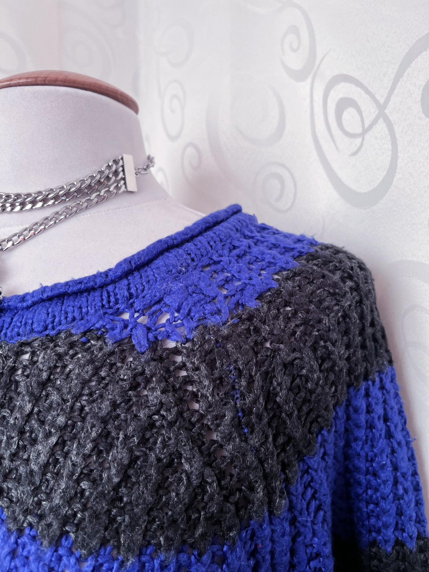 00’s Clockhouse emo knit striped sweater 🎸