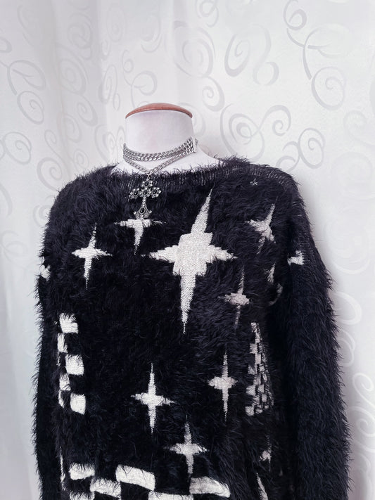 Whimsygoth faux fur sweater ✨⭐️