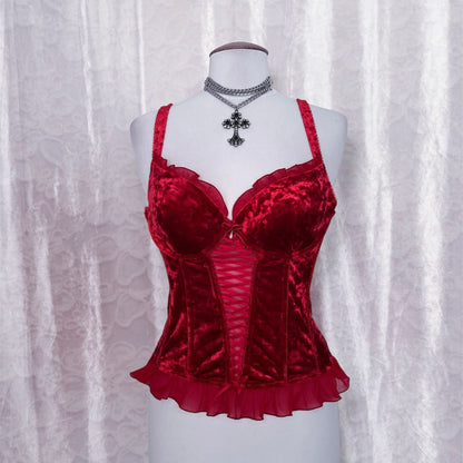 00’s Colours of the World velvet corset 💋🌹