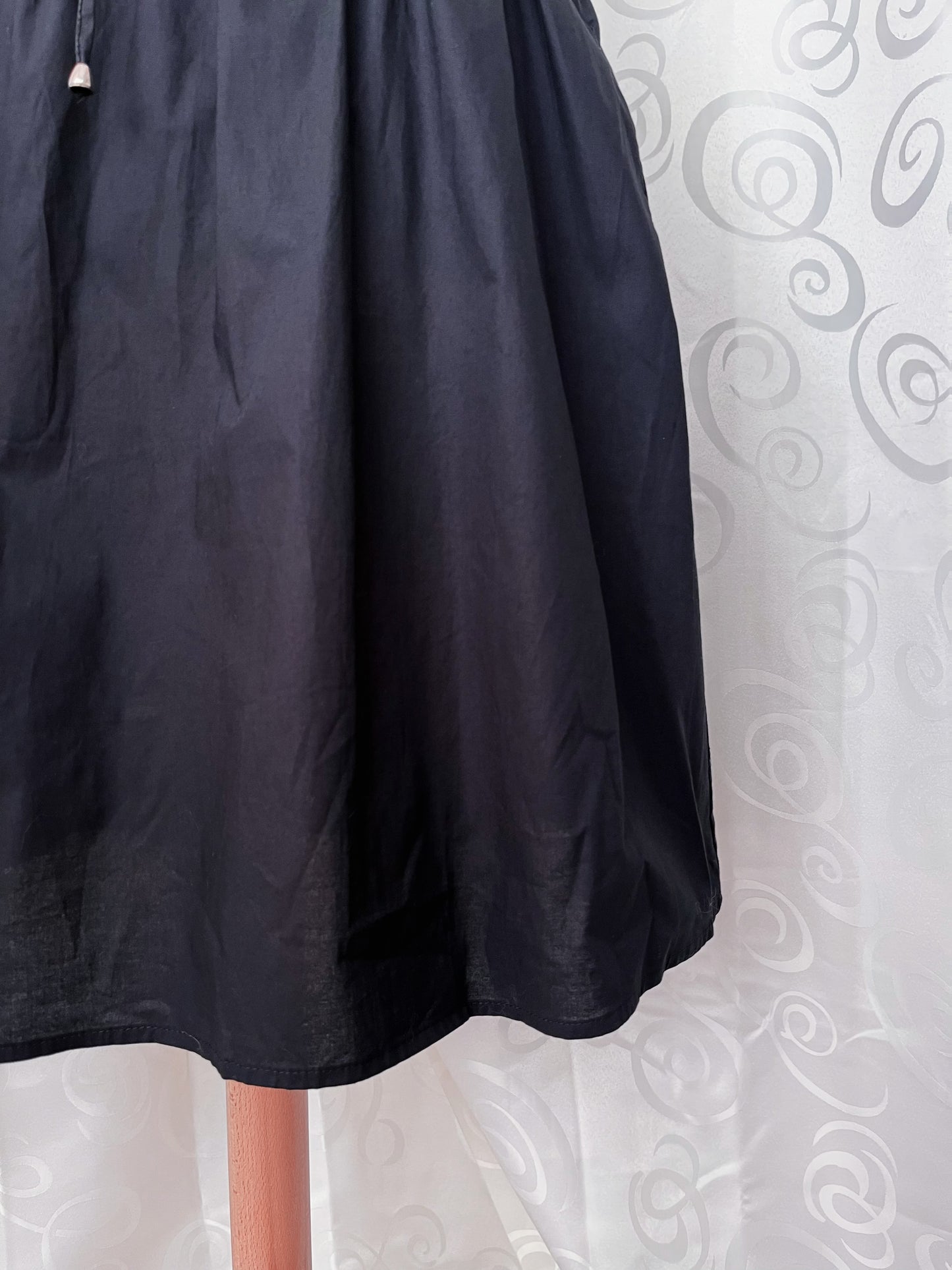 Gothic cotton lace-up midi skirt 🕷️🕸️