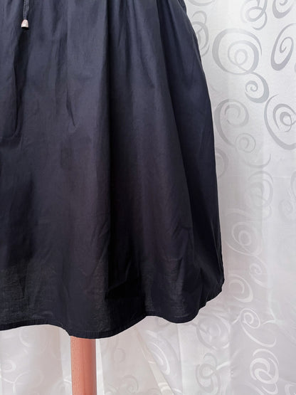 Gothic cotton lace-up midi skirt 🕷️🕸️