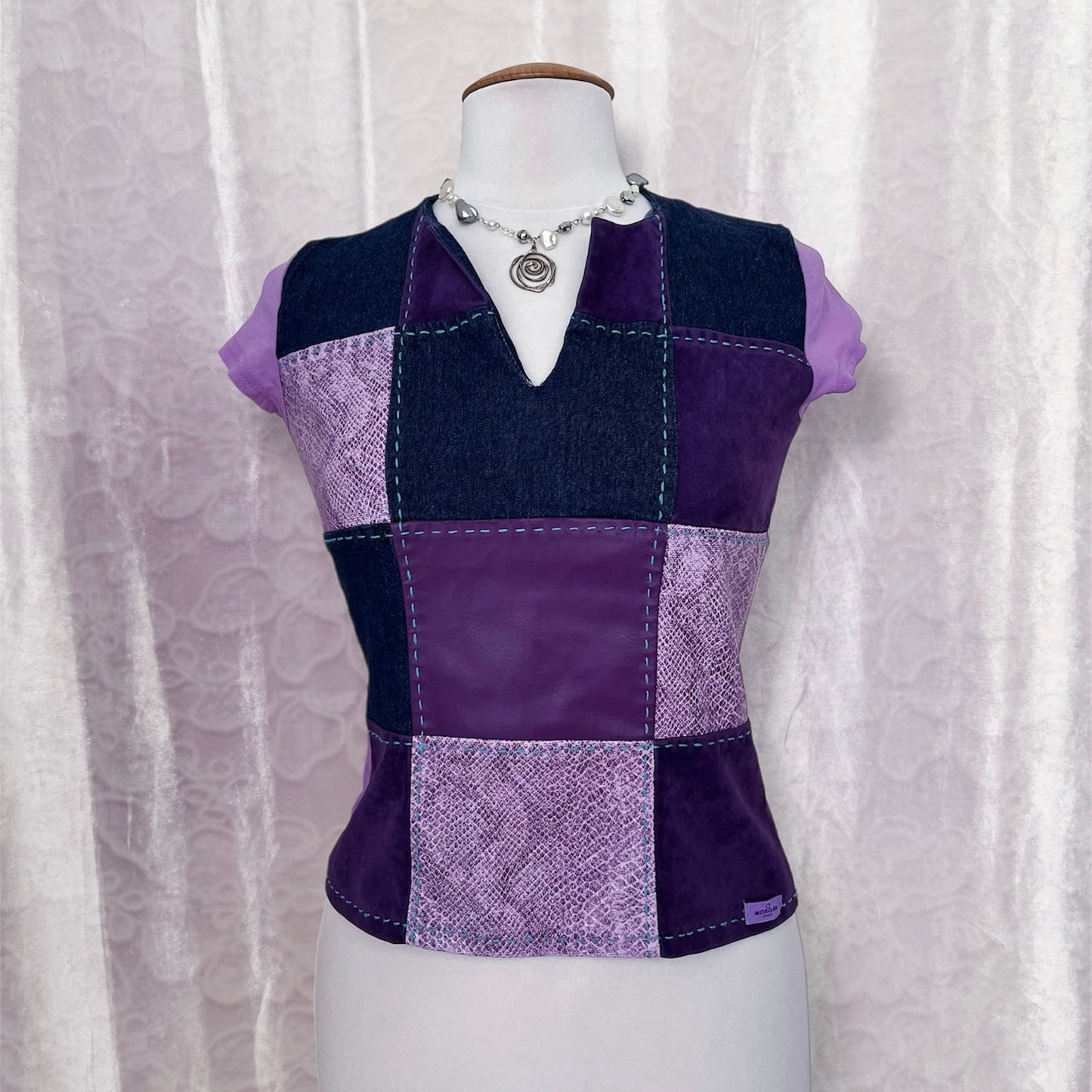 Iconic 00’s MORGAN patchwork tee 💜