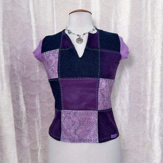Iconic 00’s MORGAN patchwork tee 💜
