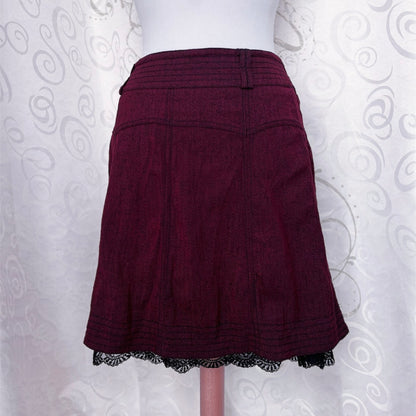 00’s Street One Gothic wine red skirt 🫀