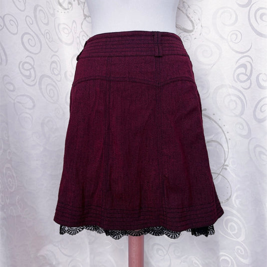 00’s Street One Gothic wine red skirt 🫀