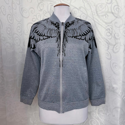 Modern Angel wings grey zip-up jacket 🪽