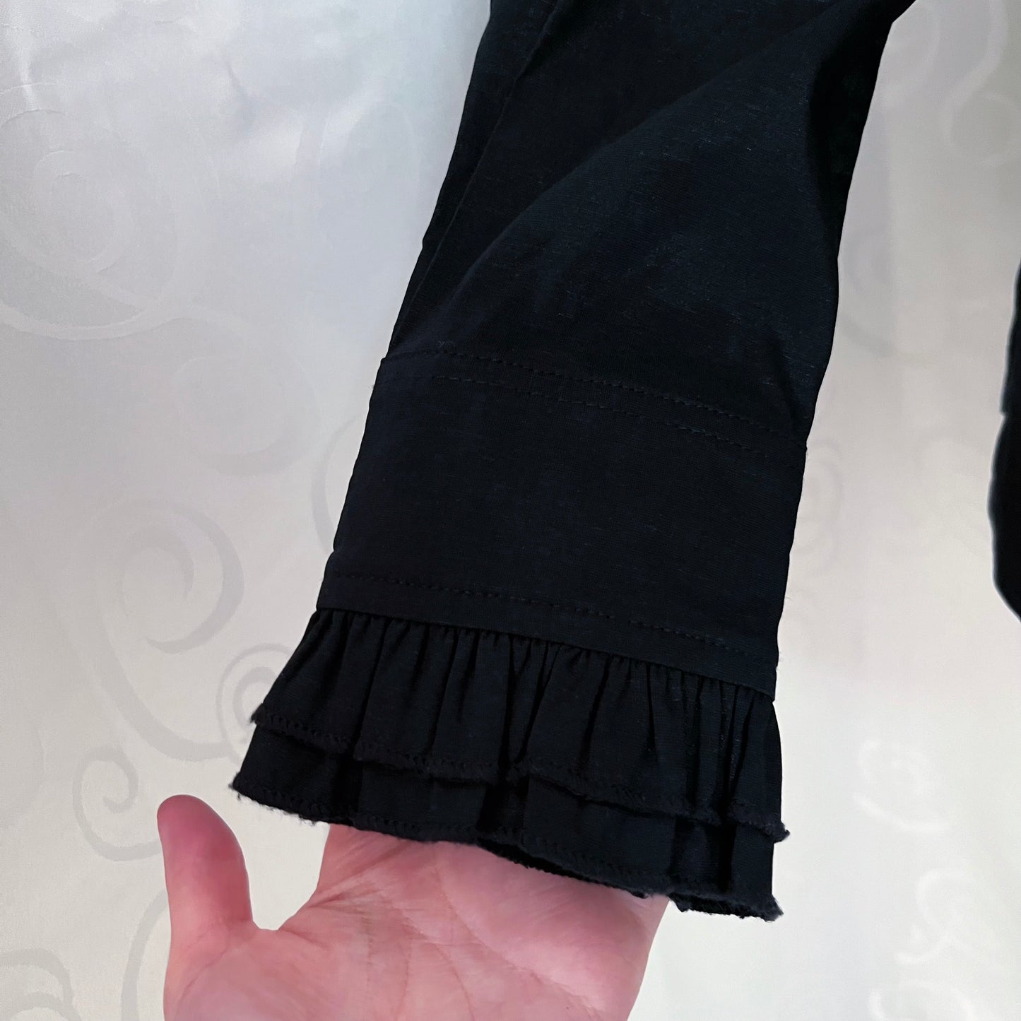 Gothic Victorian style ruffle long shirt