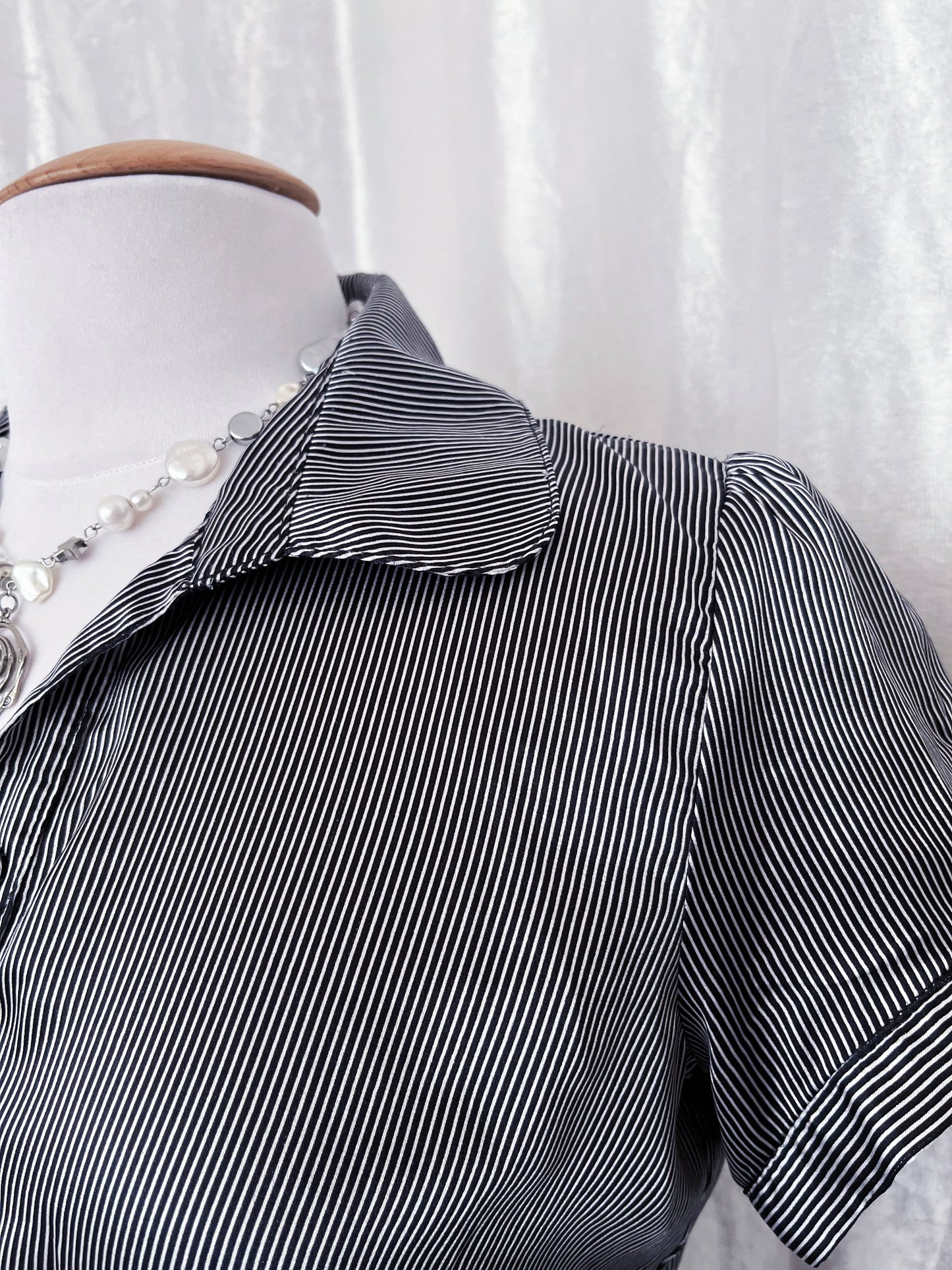 Yessica dark coquette striped shirt 💀