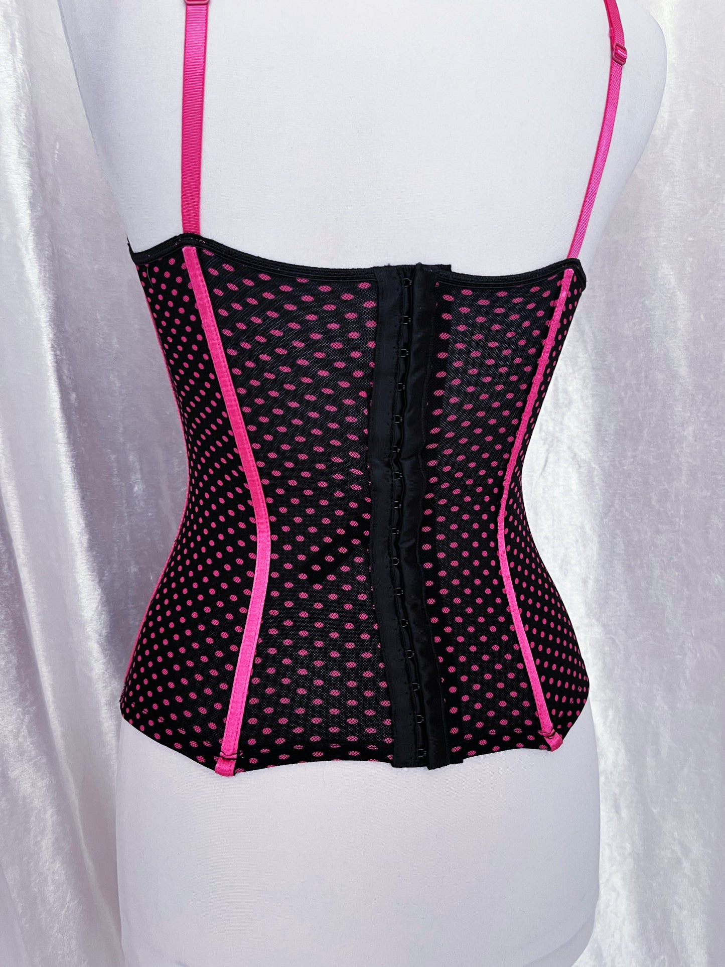 Y2K Victoria’s Secret Sexy little things mesh polka dot corset 🎀