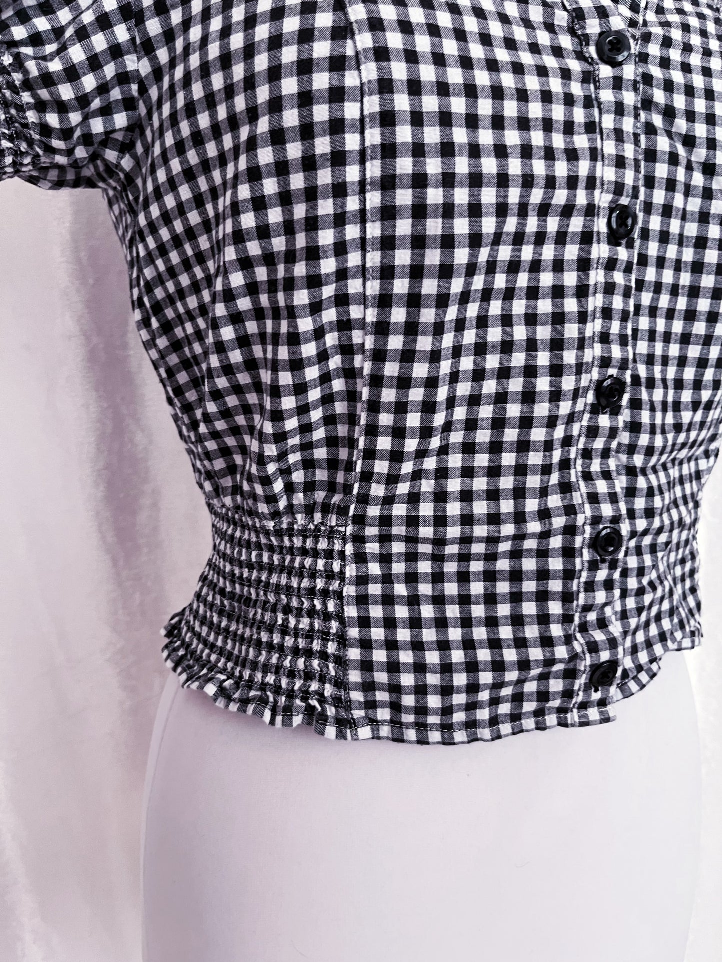 Dark coquette dirndl plaid top 🎀