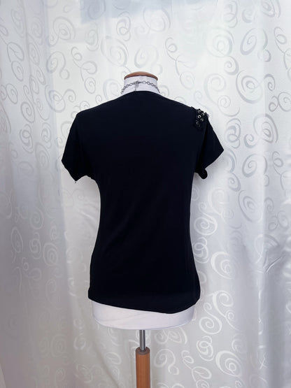 00’s iconic alternative tee with graphic print & lace-up details 🕷️🌀