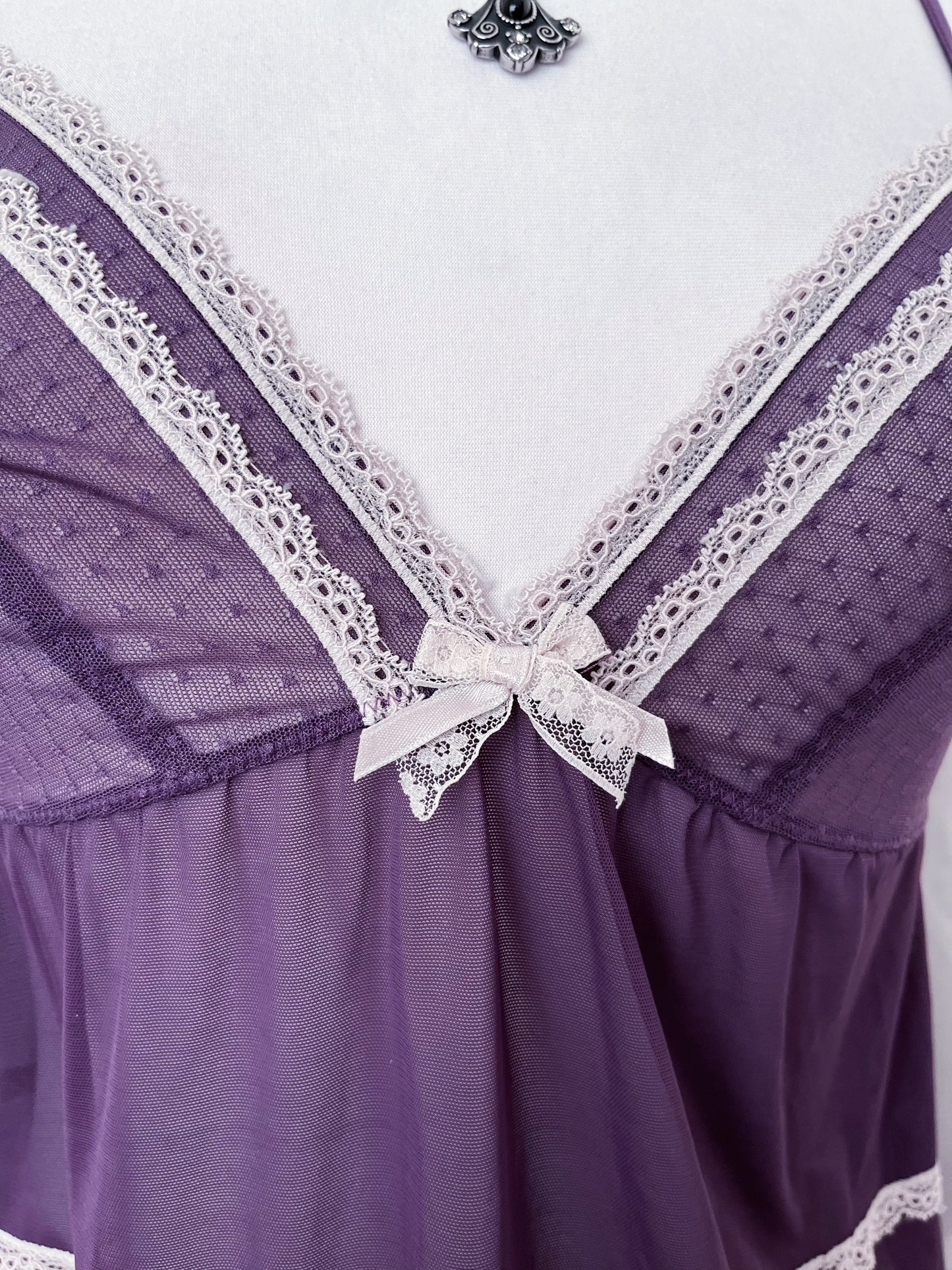 Whimsy mesh purple lingerie top 🔮💜