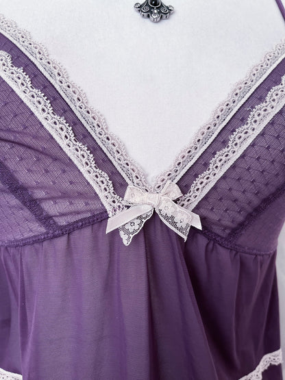 Whimsy mesh purple lingerie top 🔮💜