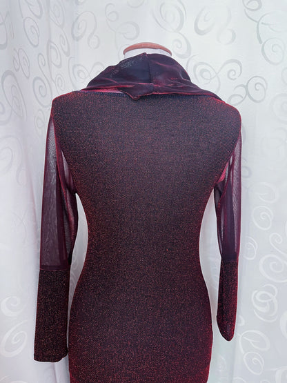 00’s iconic whimsy sheer lurex fitting dress ❤️✨