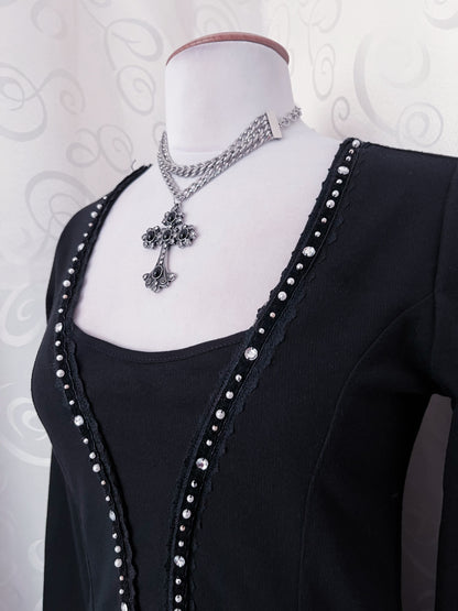 Gothic Melrose maxi dress with small velvet detail 🕷️🕸️