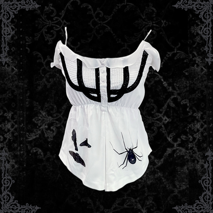 Crawlies REWORKED dark coquette cami top 🕸️🕷️