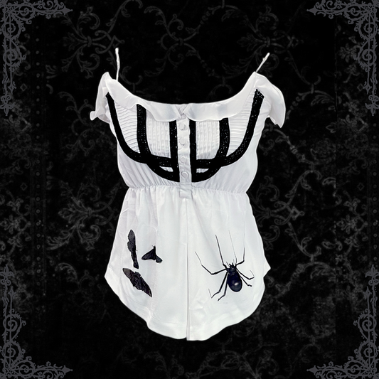 Crawlies REWORKED dark coquette cami top 🕸️🕷️