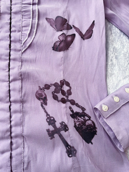 Rule of Rose Inspired Reworked lilac shirt 🦋🥀