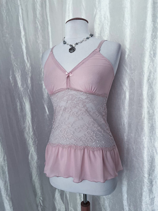 Lace & mesh lingerie coquette top 🎀