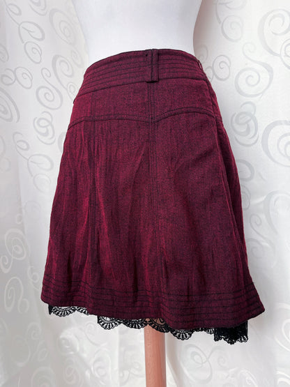 00’s Street One Gothic wine red skirt 🫀