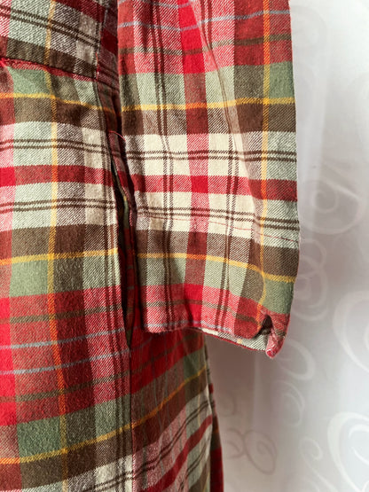 Alternative chinese tartan dress with tulle layer and pockets on the sides 🌀❤️